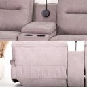 Ver mais imagens de Sofá Decorativo Swift Elétrico Reclinável C/porta Copos Baú Cooler Linho Cinza G81 - Gran Belo