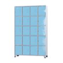 Ver imagem 1 de Armário Roupeiro De Aço Para Vestiário 20 Portas Locker Azul Claro