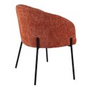 Ver imagem 4 de Kit com 2 Poltronas Laura com Base Fixa em Aço Carbono Preto Fosco – Exclusiva Linho Aveludado Terra