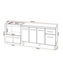 Ver imagem 6 de Armário Gabinete Camila 138 Cm com Tampo Tampão e Balcão Evelyn para Cooktop 5 Bocas Branco