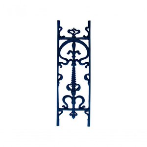 Grade Ferro Fundido Bombê Reta Sacada Varanda Escada 80X24Cm