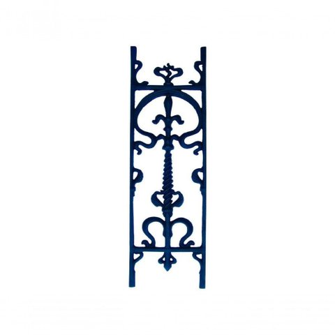 Grade Ferro Fundido Bombê Reta Sacada Varanda Escada 80X24Cm