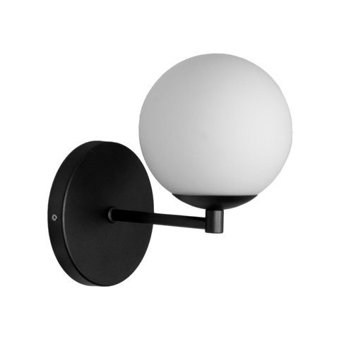 Arandela Luminária Cristal Globo 10 Cm Moderno Preto 009