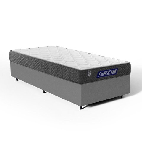 Cama Box + Colchão Gazin de Espuma D60 Double Face Force Up Solteiro 88 cm