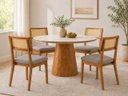 Ver imagem 1 de Sala de Jantar Redonda 4 Cadeiras Maciça Toscana- Imperial