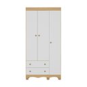 Ver imagem 4 de Guarda-roupa Infantil 92cm 3 Portas e 2 Gavetas Dengo Multimóveis Mp4437 Madeirado/branco Madeirado