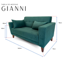 Ver imagem 5 de Sofá Gianni | Pé Trapézio & Tecido Suede – Pavia | 140cm | Militar