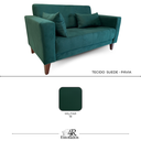 Ver imagem 4 de Sofá Gianni | Pé Trapézio & Tecido Suede – Pavia | 140cm | Militar