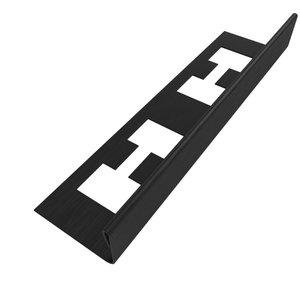 Perfil "l", Aço Inox 304, Escovado, Preto - 2 X 10 X 2000 Mm
