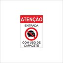 Ver imagem 1 de Placa - Não entre de Capacete - 20cm X 15cm