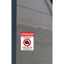 Ver imagem 2 de Placa - Não entre de Capacete - 20cm X 15cm