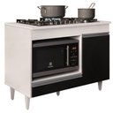 Ver imagem 1 de Balcão Multiuso Para Cooktop 4 Bocas Georgia Branco/preto