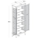 Ver imagem 3 de Cristaleira Remy Branca 2 Portas Base Amendoa 180 Cm - 58751