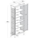 Ver imagem 3 de Cristaleira Remy Branca 2 Portas Base Amendoa 180 Cm - 58751