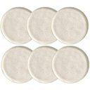 Ver imagem 1 de Jogo 6 Pratos Rasos Bio Vanilla Cerâmica Stoneware Orgânico Off White 27cm Porto Brasil