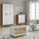 Ver imagem 2 de Jogo de Quarto para Bebe Completo 3 Portas Flip Branco com Savana