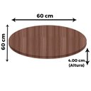 Ver imagem 2 de Mesa Ômega Ferro Preto 74 Cm (alt) Base em X Tampo Mdp Redondo 60 Cm (larg) X 2,50 Cm (alt) Walnut