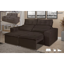 Ver imagem 2 de Sofá Retrátil Beatriz 1.95m - Suede Marrom