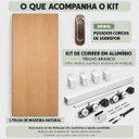 Ver imagem 2 de Porta de Correr Verniz com Kit Alumínio Branco - 210x100