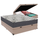 Ver imagem 1 de Cama Box Baú Viúvo Bege e Colchão Airtech 100 D33 Ortobom