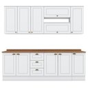 Ver imagem 1 de Cozinha Modulada 10 Pecas 240cm Ce792 Americana Henn Branco Nature