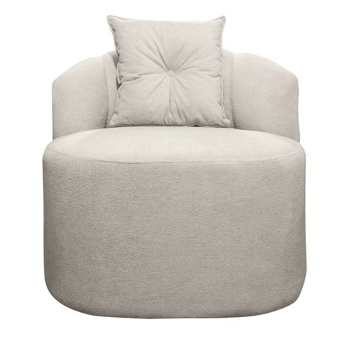 Poltrona Orgânica Plaza Redonda Bouclê Bege Sofa Store