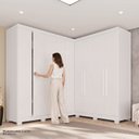 Ver imagem 7 de Guarda-Roupa de Canto Modulado com Pés 9 Portas 4 Gavetas França