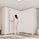 Ver imagem 7 de Guarda-Roupa de Canto Modulado com Pés 9 Portas 4 Gavetas França