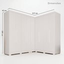 Ver imagem 3 de Guarda-Roupa de Canto Modulado com Pés 9 Portas 4 Gavetas França