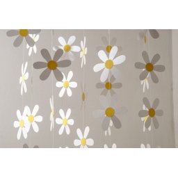 Móbile berço bebê infantil quarto Flor Margarida aro madeira - 4