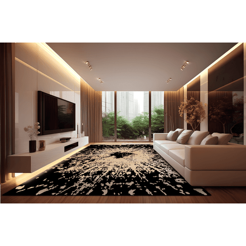 Tapete Rayza Marbella Cyclone Black Meteoro 0.60m X 2.30m