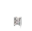 Ver imagem 3 de Gabinete para Banheiro Pequim Branco C/ Rodízios - Bela Móveis
