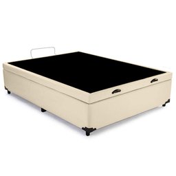 Cama Box Baú Viúva Sintético Bege Emth 128x188x40 - 4