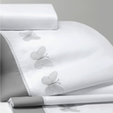 Ver imagem 1 de Conjunto de Lencol Casal Queen Size Butterfly Algodão Toque Super Macio Papillons:cinza