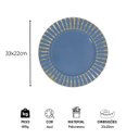 Ver imagem 5 de Sousplat Azul Prato Redondo Mesa Posta Jogo Americano Jantar 33cm