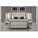 Ver imagem 1 de Cabeceira Cama Box Casal Monterrey com 2 Mesa de Cabeceira Novo Horizonte Neve