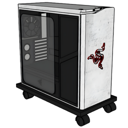 Suporte para Cpu Computador Gamer com Rodinhas - 4