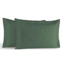 Ver imagem 1 de Kit Portas Travesseiros Gold Percal 200 Fios Algodão 50cm X 70cm 2 Peças - Verde Militar