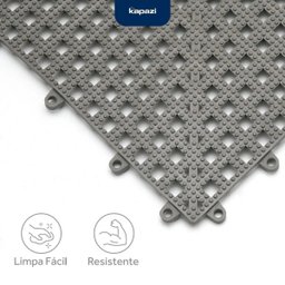Kapazi Piso Modular Acqua Kap 30cm X 30cm Cinza - Kit C/6 Peças - 3