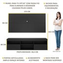 Ver imagem 6 de Rack Com Painel Tv 65" Suspenso Flórida Multimóveis V3299 Preto Preto