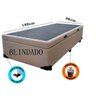 Cama Box Baú Solteiro Blindado Sintético Bege - 2