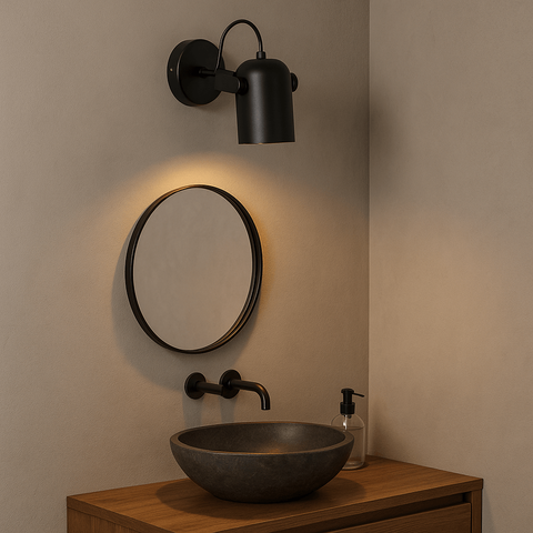 Luminária de Parede Arandela Articulada Spot Becker Preto