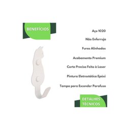 Kit 10 Ganchos Decorativo de Parede Pendurador Bolsa G.b Fs - 4