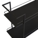 Ver imagem 4 de Bar Móvel Carrinho Organizador com Rodinha Mesa Apoio Jantar:preto