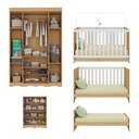 Ver imagem 5 de Quarto de Bebê Completo Berço Americano 3 em 1 Colchão Realeza Multimóveis Mp4603 Madeirado
