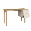 Ver imagem 5 de Mesa Escrivaninha Orgânica Curva 2 Gavetas 136cm Pés Madeira Maciça 100% MDF BP Aura Branco/Hanover/Offwhite