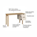 Ver imagem 7 de Mesa Escrivaninha Orgânica Curva 2 Gavetas 136cm Pés Madeira Maciça 100% MDF BP Aura Branco/Hanover/Offwhite