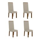 Ver imagem 7 de Conjunto Sala de Jantar 4 Cadeiras Livia Off White Âmbar/Off