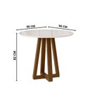 Ver imagem 3 de Conjunto Sala de Jantar 4 Cadeiras Livia Off White Âmbar/Off