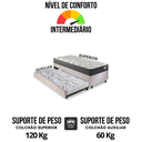 Ver imagem 6 de Bicama Box Solteirão Suede 96x203x28 Cm com Colchão Adapto Molas Ensacadas e Colchão Auxiliar